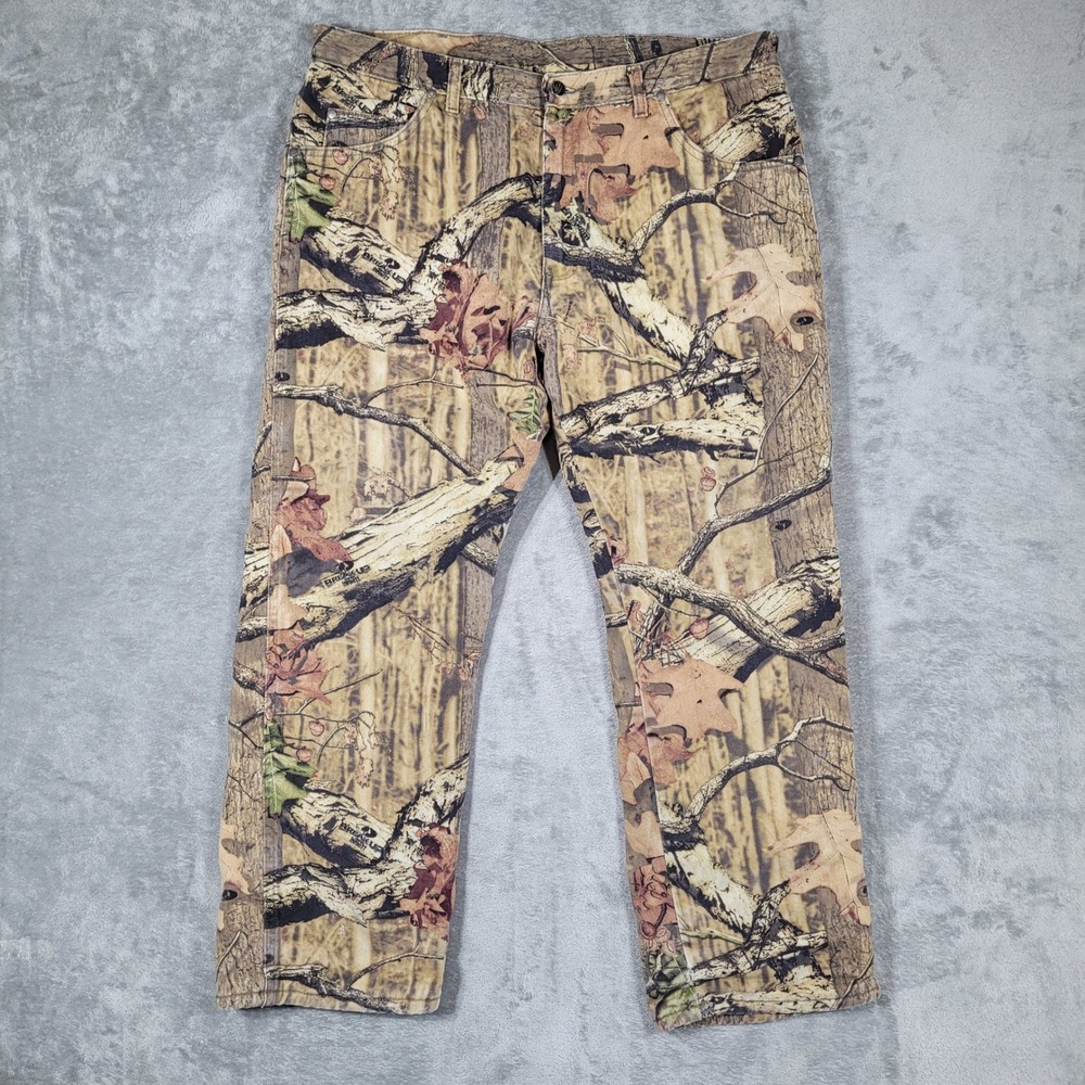Wrangler Pants Mens 38x28 Camo Pro Gear Mossy Oak Break-Up Infinity Quilted